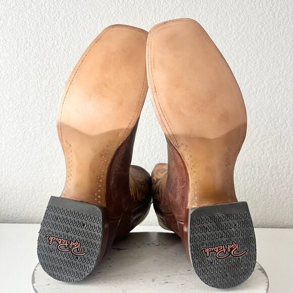 NEW Rod Patrick Mens Cowboy Boots 14.5A Perro Loco Brown Western Square Toe - Picture 8 of 11